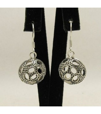E000327 Sterling silver earrings solid hallmarked 925 half ball 